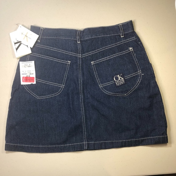 CALVIN KLEIN DEMIN MINI SKIRT - Picture 2 of 4